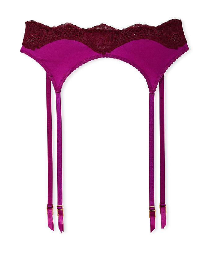 Lace Trim Garter Belt image number 1