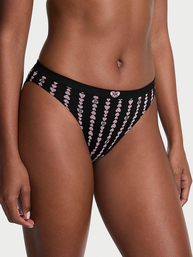 Seamless Heart Stripe Bikini Panty