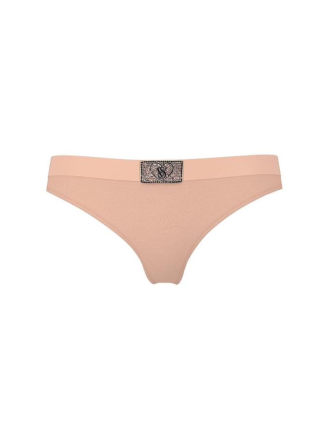 Logo Cotton Heart Shine Patch Thong Panty image number 2