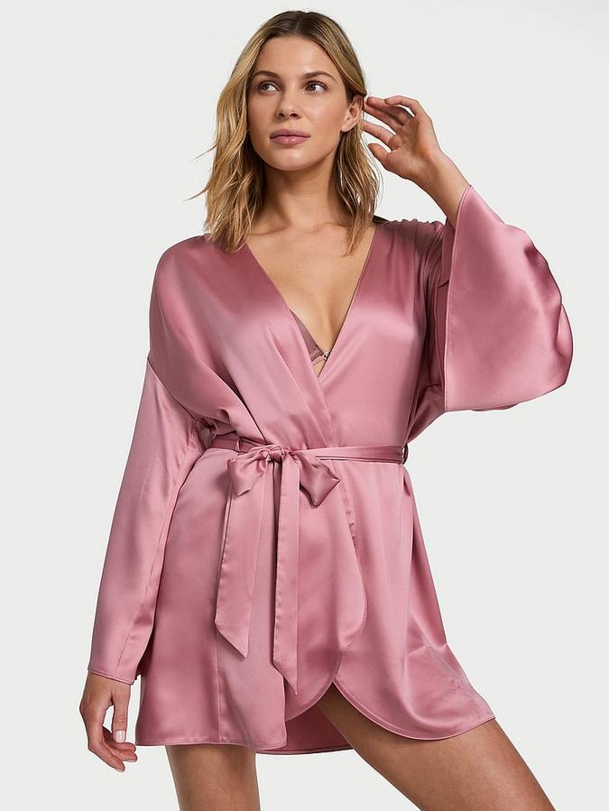 Short Satin Robe image number 0