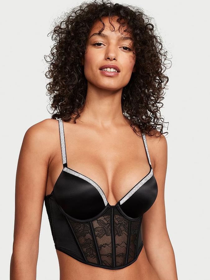 Bombshell Add-2-Cups Shine Strap Push-Up Corset Top image number 0