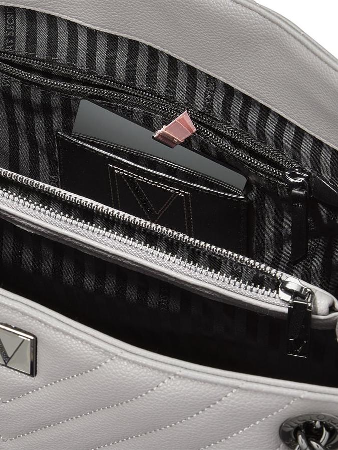 The Victoria Shoulder Tote French Grey image number 2