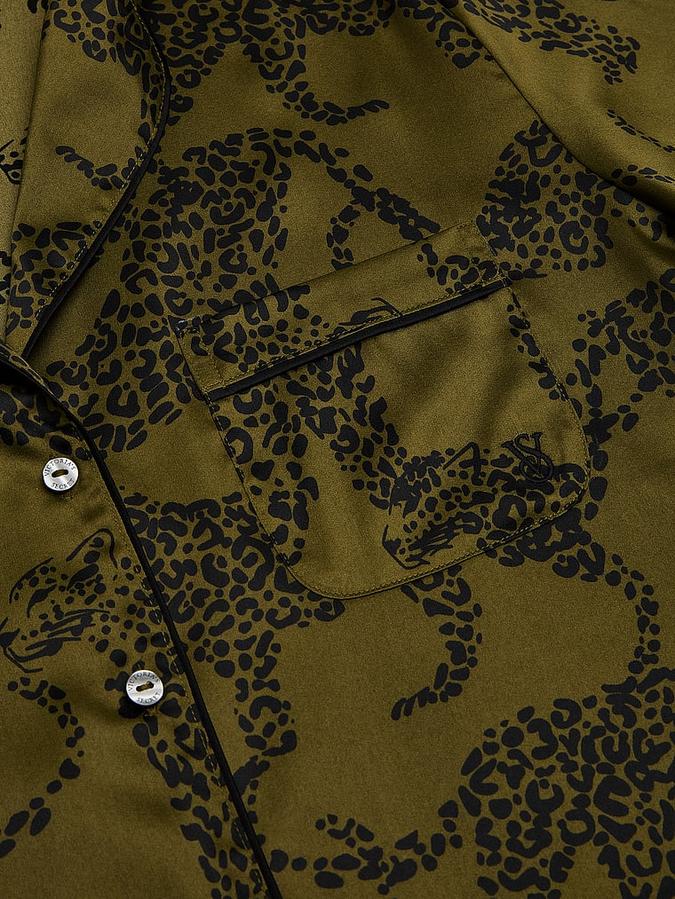 Glazed Satin Short Pajama Set image number 3