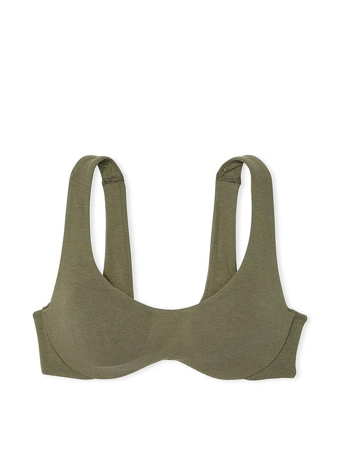 Base Cotton Unlined Scoop Bra image number 0
