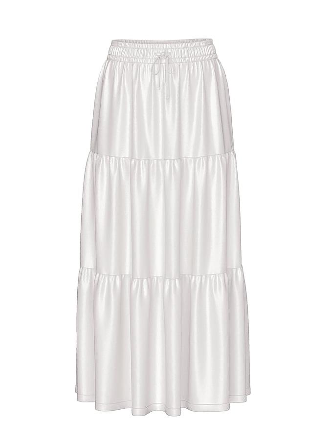 Satin Tiered Maxi Skirt image number 0