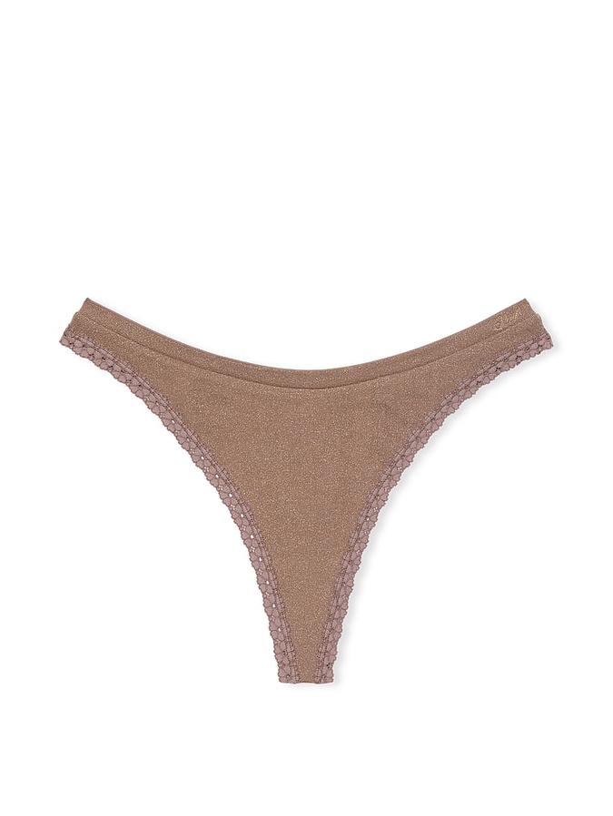 Seamless High-Leg Thong Panty image number 1