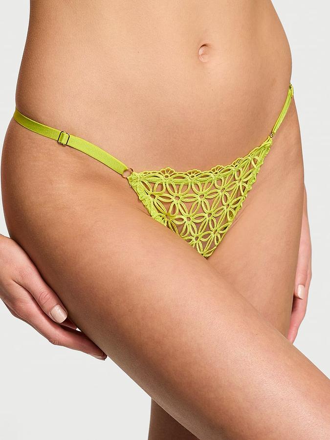 Geo Daisy Lace Adjustable V-String Panty