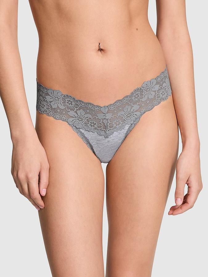 Wink Lace-Trim Thong Panty