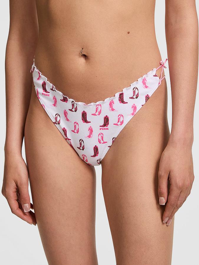 Cotton Side-Tie Thong Panty image number 0