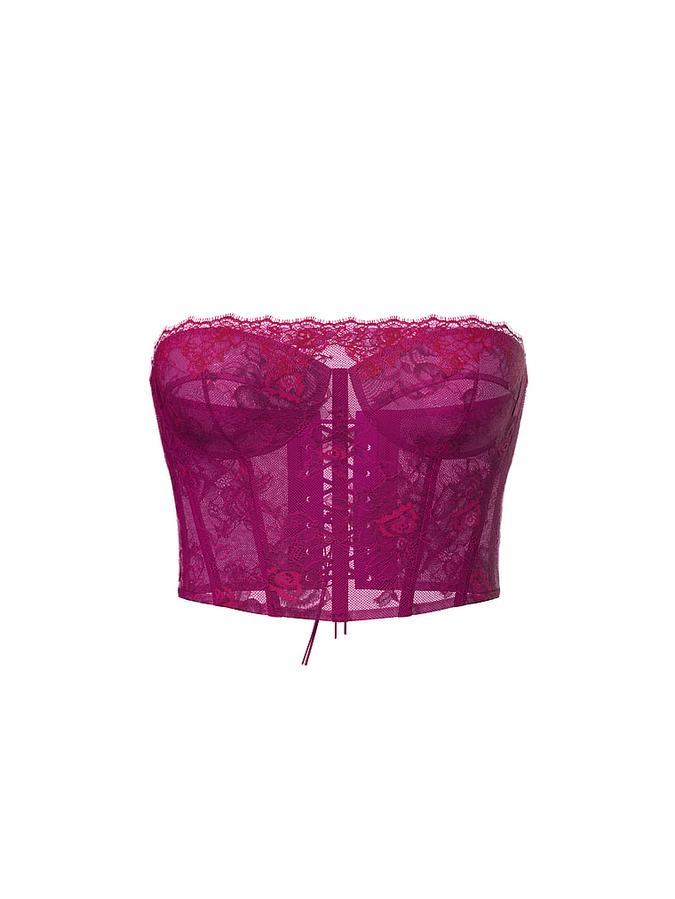 Rose Lace Strapless Corset Top image number 2