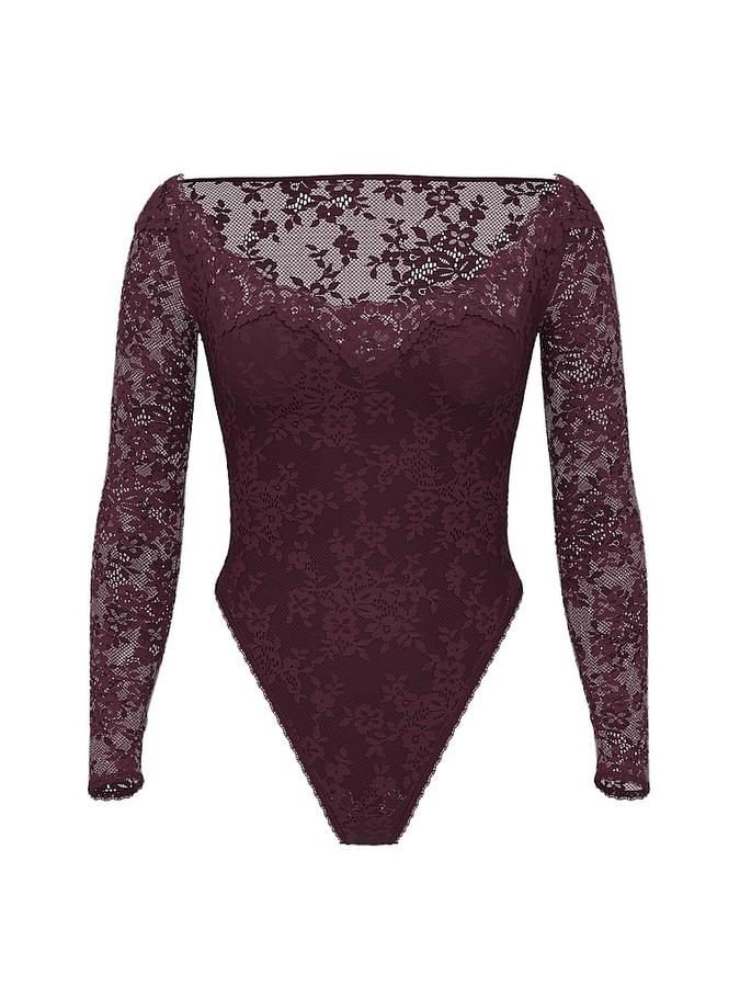 Lace Long-Sleeve Bodysuit image number 2