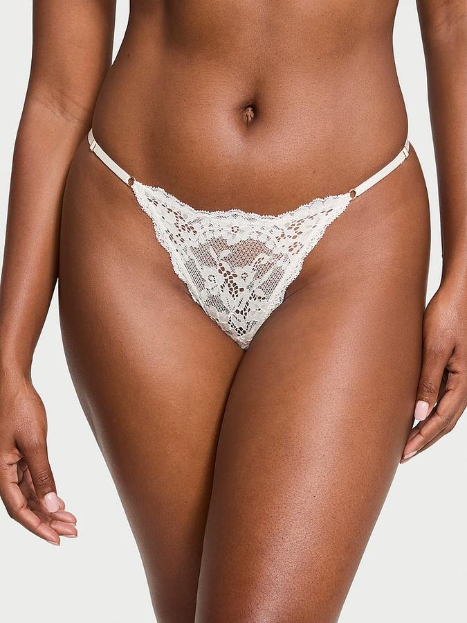 Lace Adjustable V-String Panty image number 0