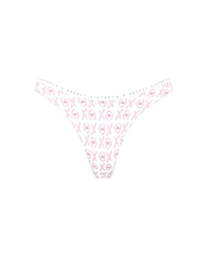 Stretch Cotton High-Leg Scoop Thong Panty image number 2