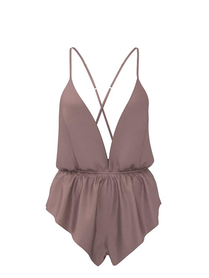 Satin Flutter Romper image number 2