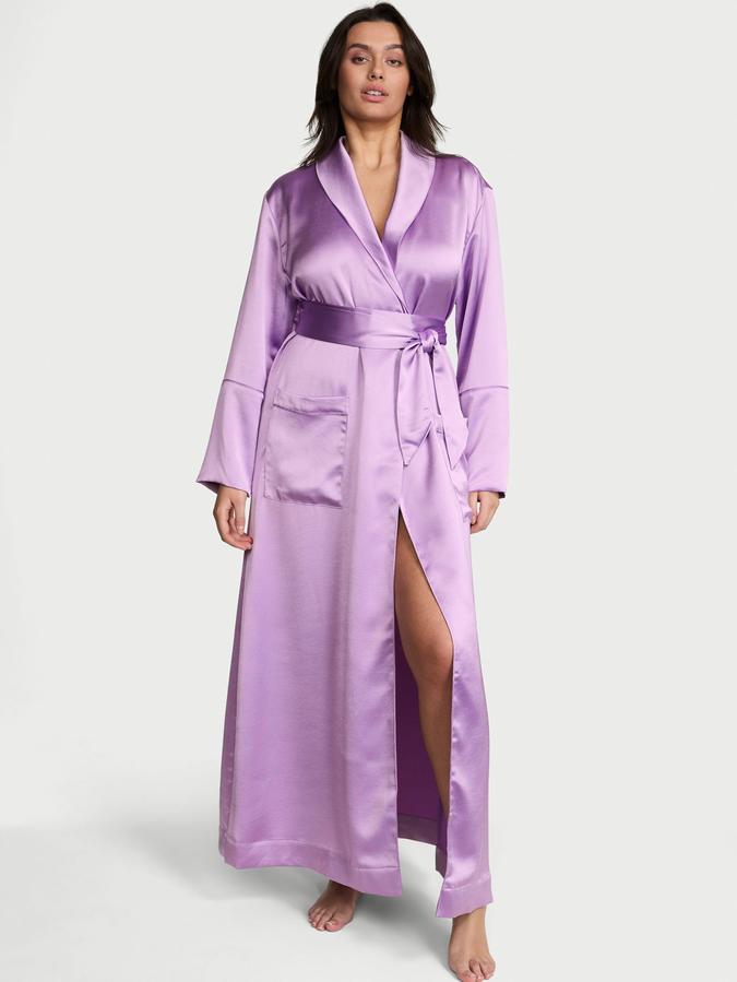 Luxe Satin Long Robe image number 0