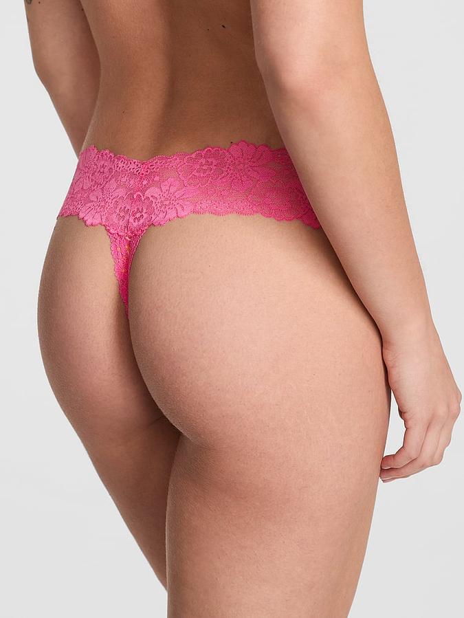 Wink Lace-Trim Thong Panty image number 1