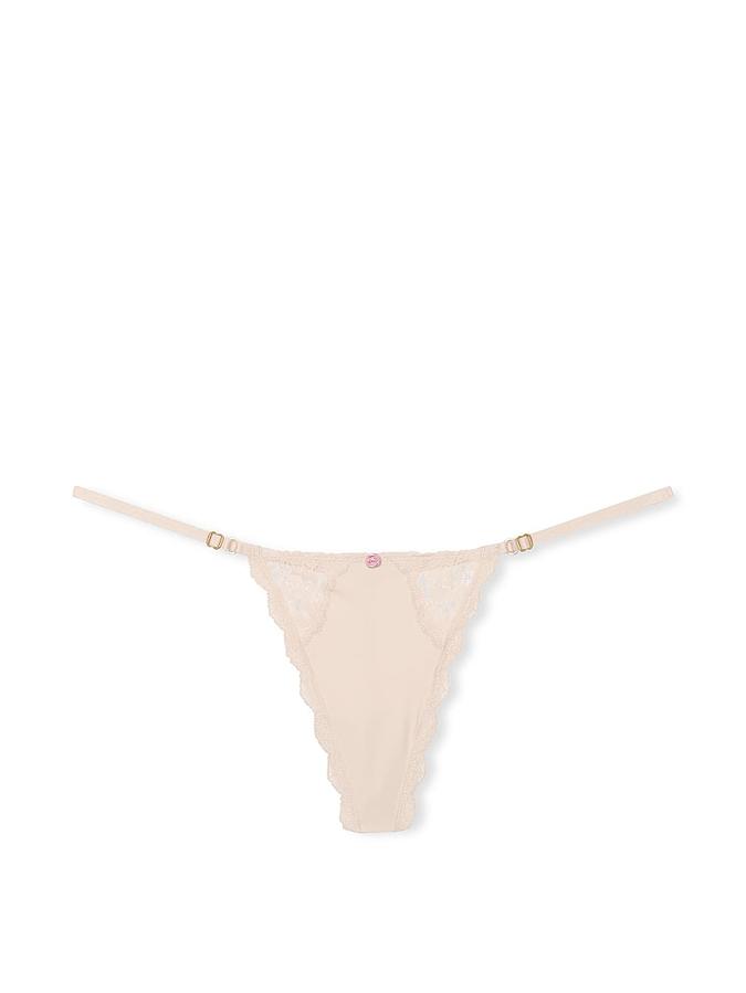 Lace-Trim Adjustable V-String Panty image number 2