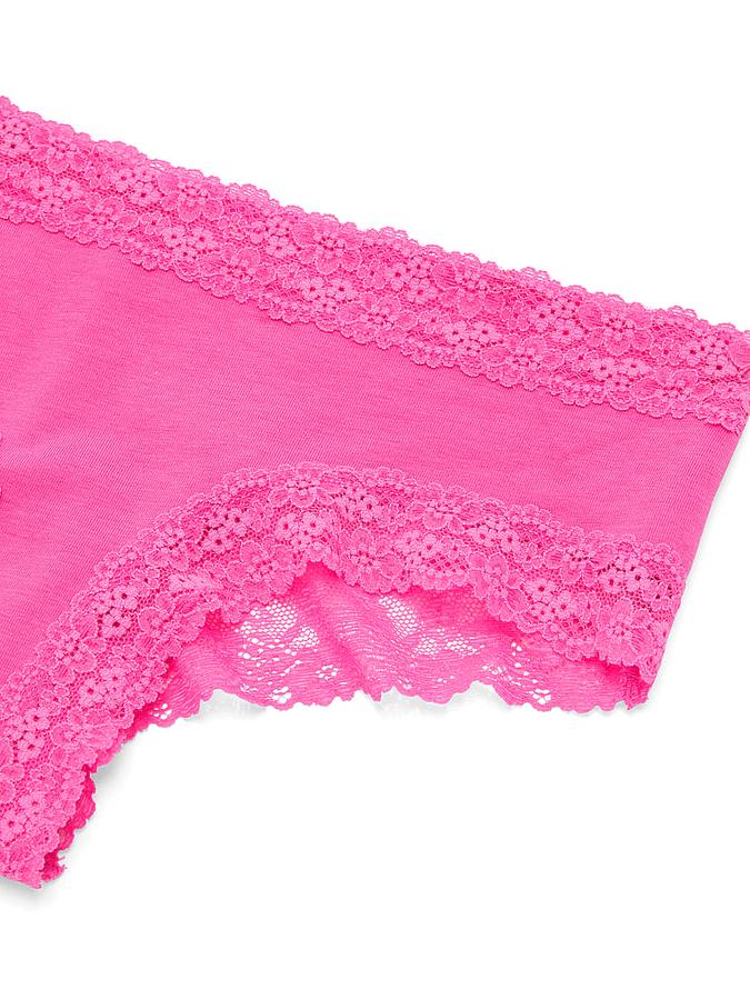 Cotton Lace-Trim Cheeky Panty image number 3