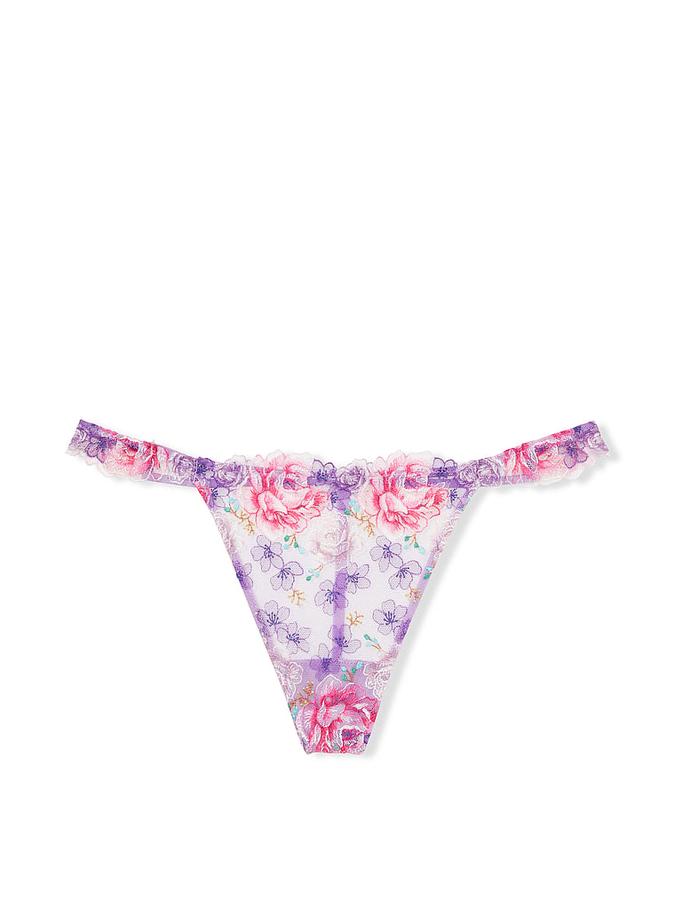 Floral Embroidery V-String Panty image number 2