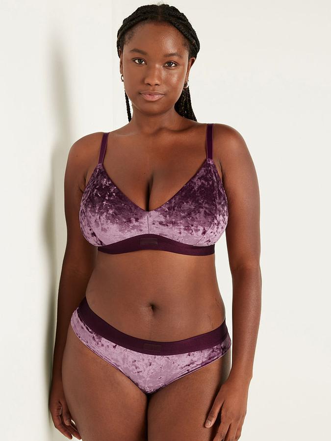 Velvet Triangle Bralette image number 0