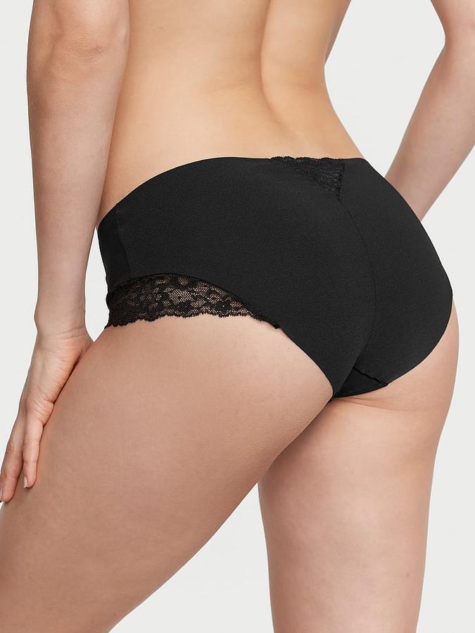 No-Show Lace-Trim Hiphugger Panty image number 1