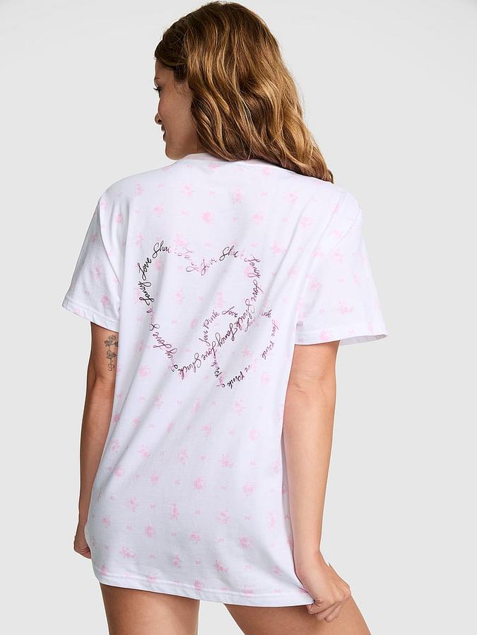 PINK x LoveShackFancy Campus Cotton Tee image number 1