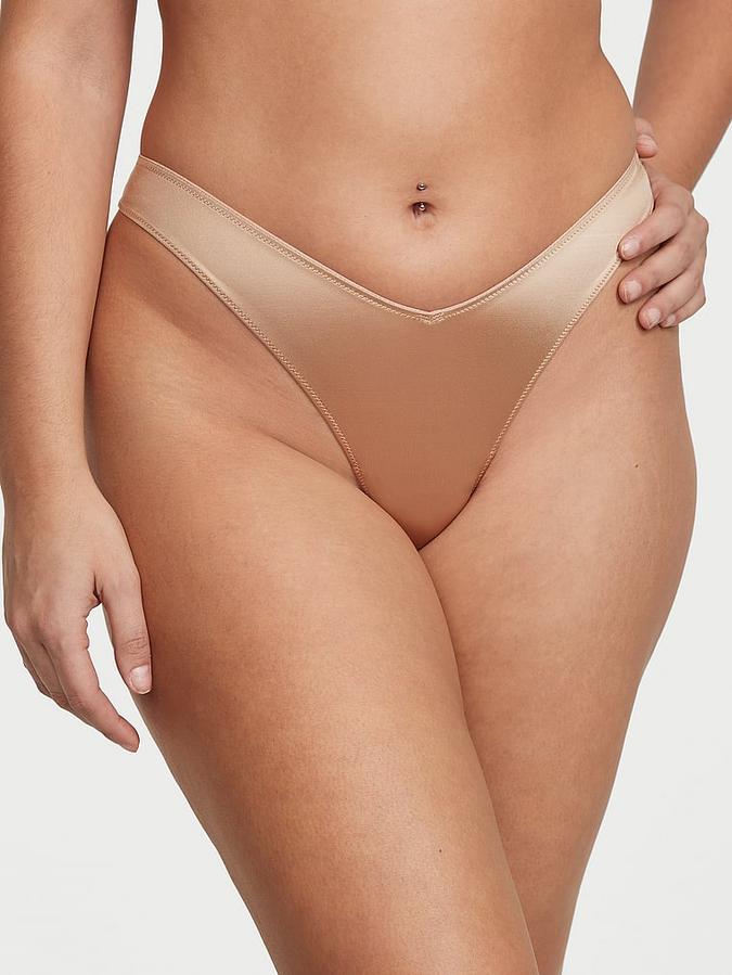 Strappy-Back High-Leg Thong Panty image number 0
