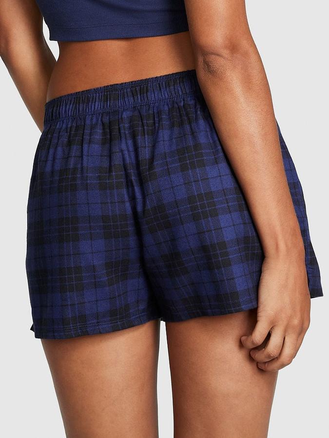 Flannel Boxy Pajama Shorts