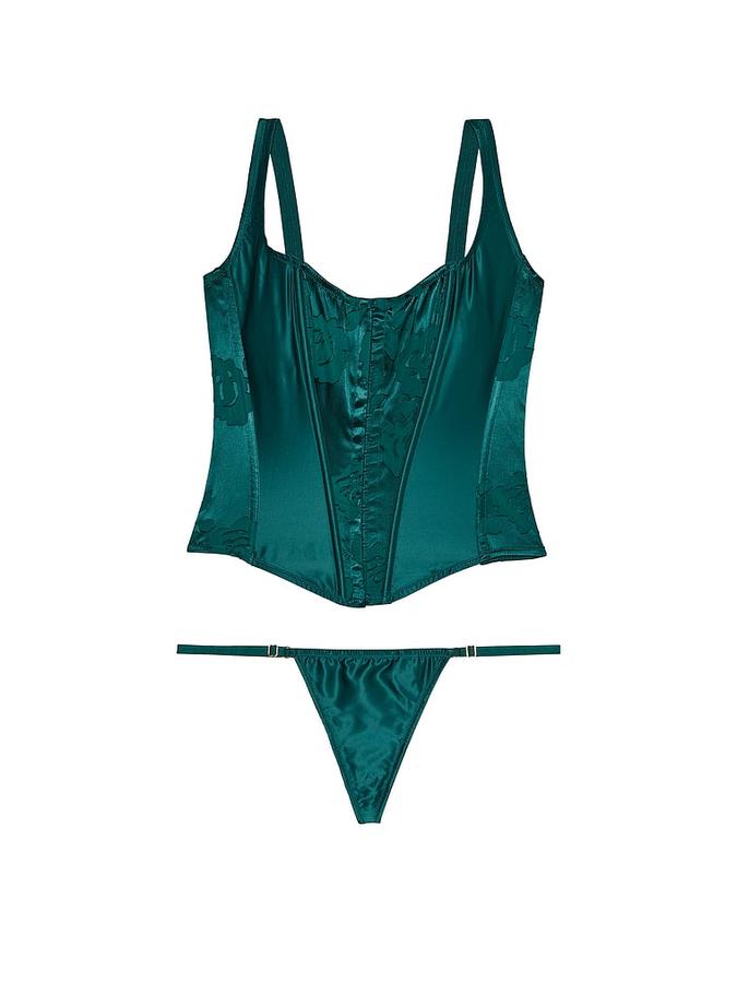 VS Archives Burnout Satin Corset Set image number 2