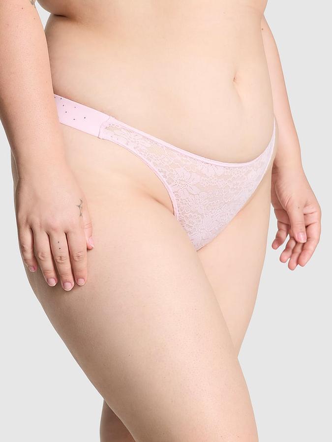 Wink Bling Lace High-Leg Thong Panty image number 0
