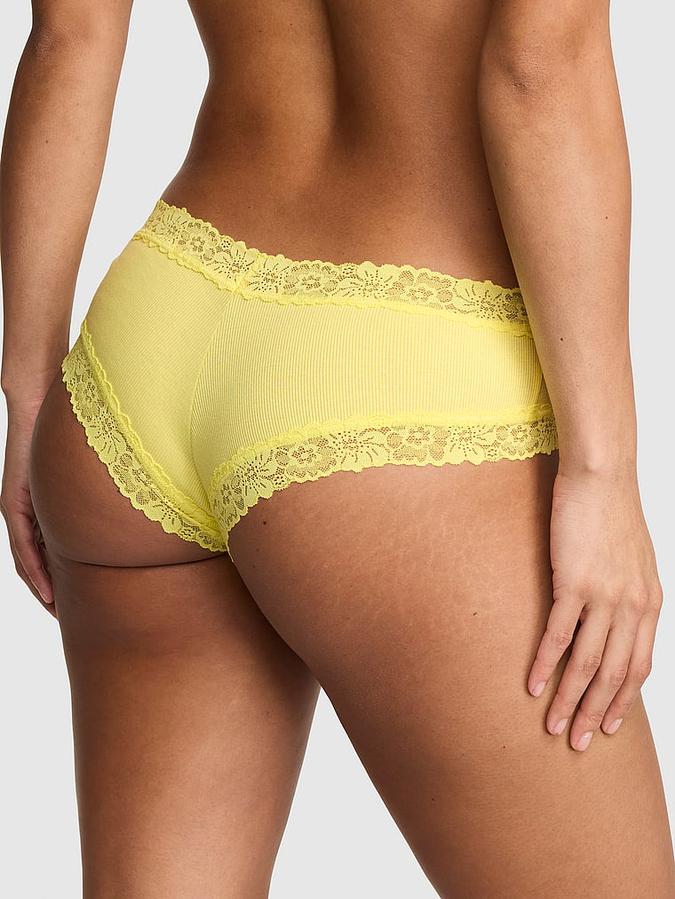 Cotton Lace Trim Cheeky Panty