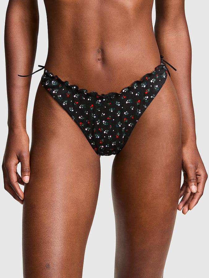 Cotton Side-Tie Thong Panty image number 0