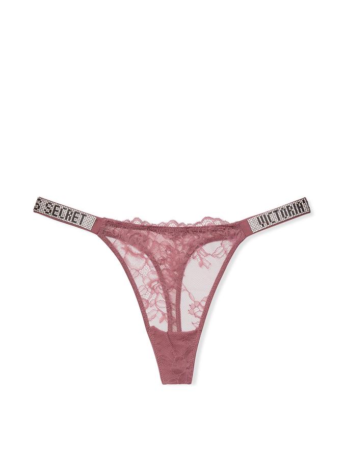 Sunset Ombré Shine Strap Rose Lace Panty image number 1