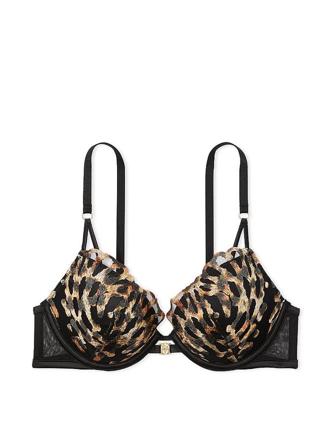Leopard Embroidery Push-Up Bra image number 0