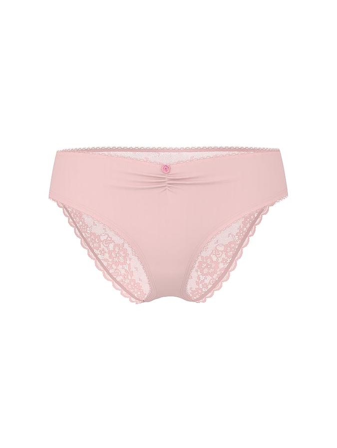 Stretch Cotton Heart Lace High-Leg Brief Panty image number 2