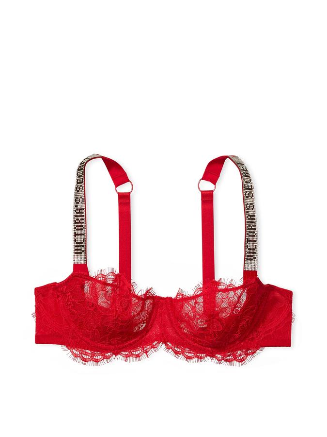 Wicked Unlined Lace Shine Strap Balconette Bra image number 2