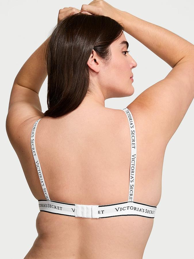 Wireless Cotton Plunge Bralette image number 1