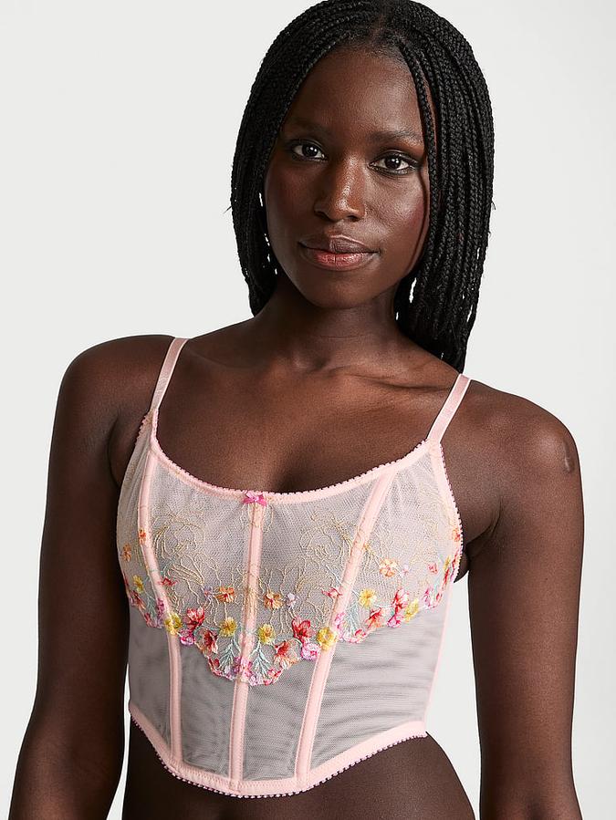 Bloom Embroidery Corset Top image number 0
