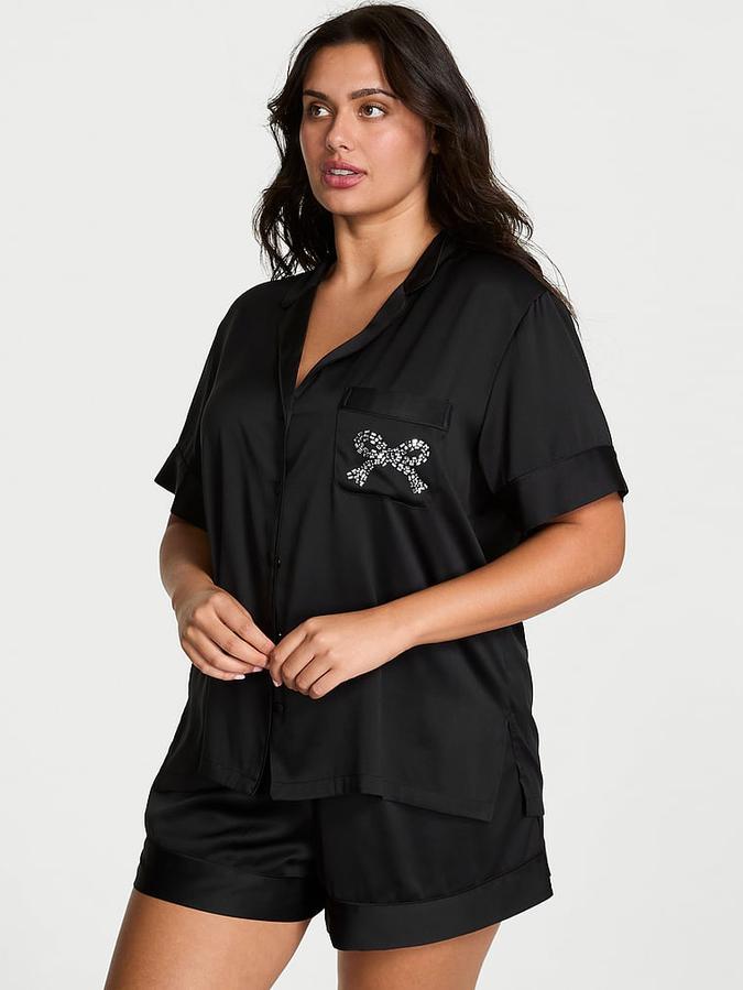 Glazed Satin Short Pajama Set