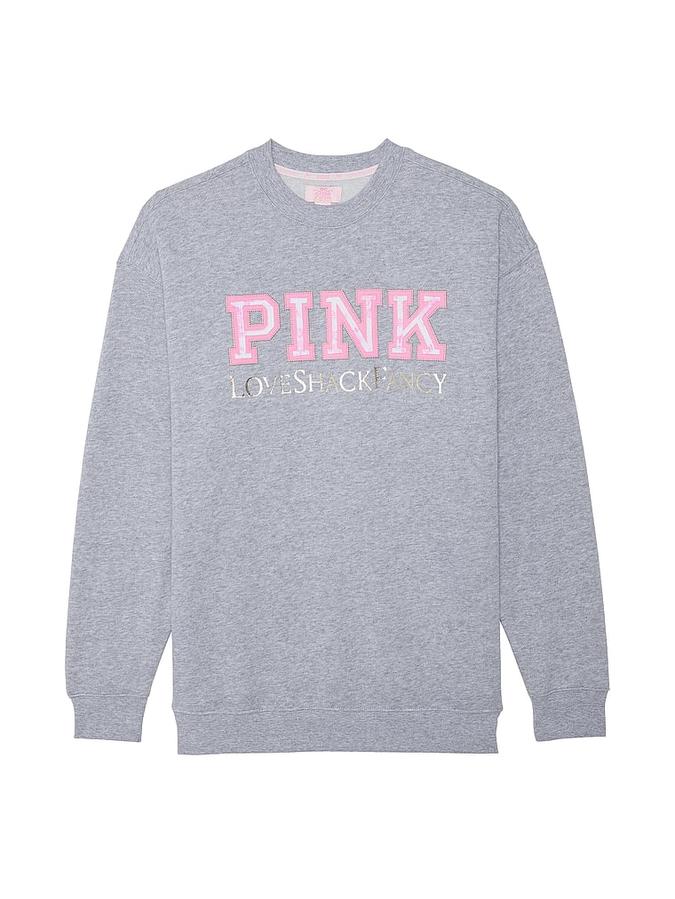 PINK x LoveShackFancy Oversized Crew Sweatshirt image number 2
