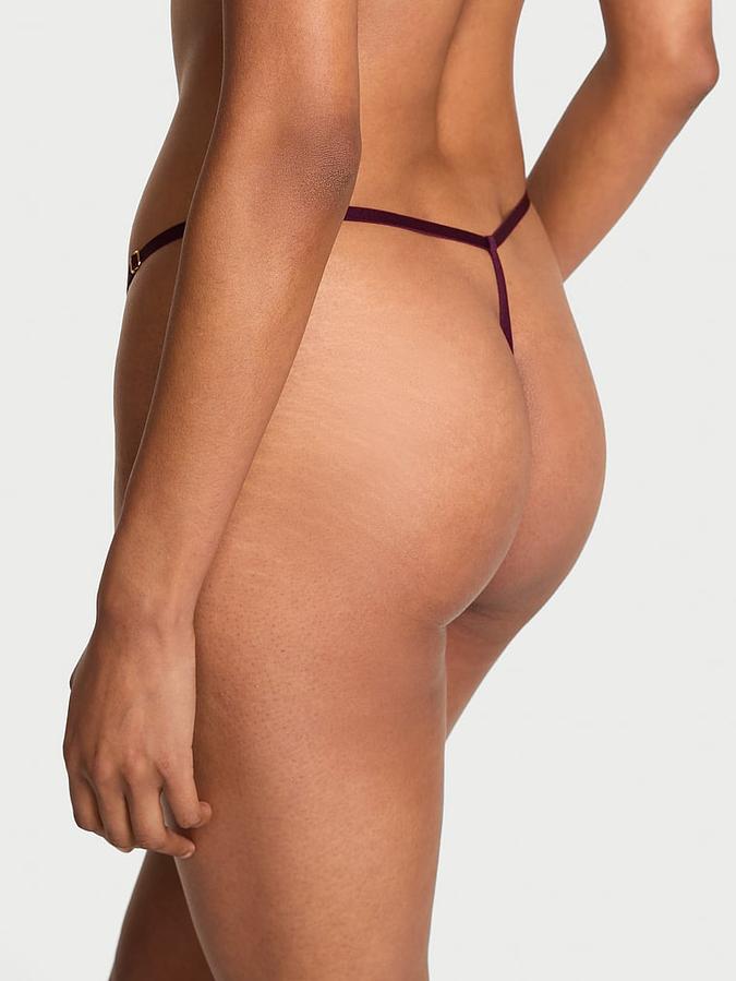 Lace-Trim Adjustable V-String Panty