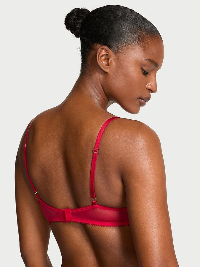 Beautiful Bows Embroidery Lightly Lined Demi Bra