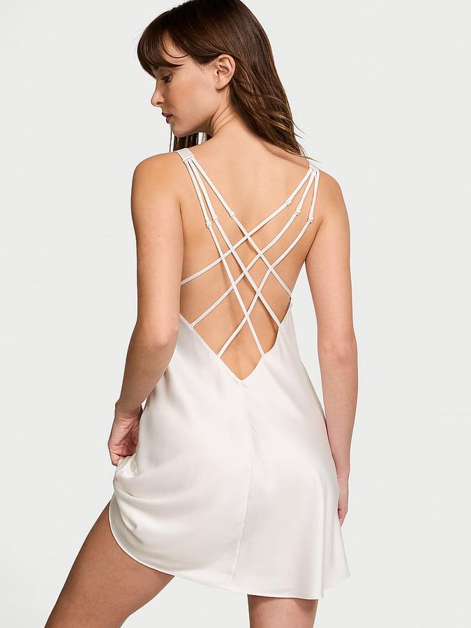 Scattered Shine Strap Satin Strappy-Back Slip image number 1