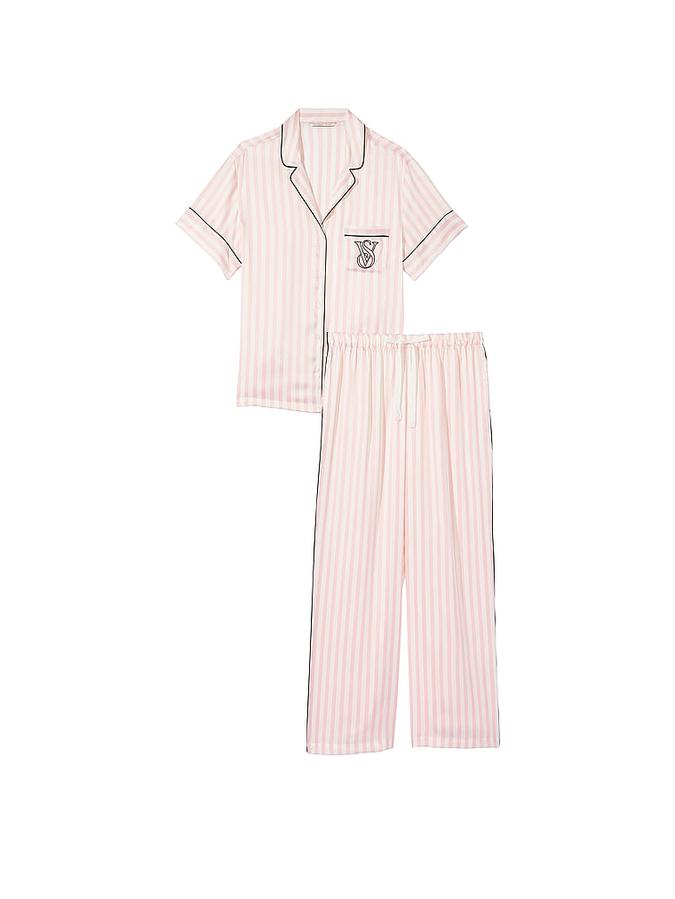 Satin Short-sleeve PJ Set image number 2