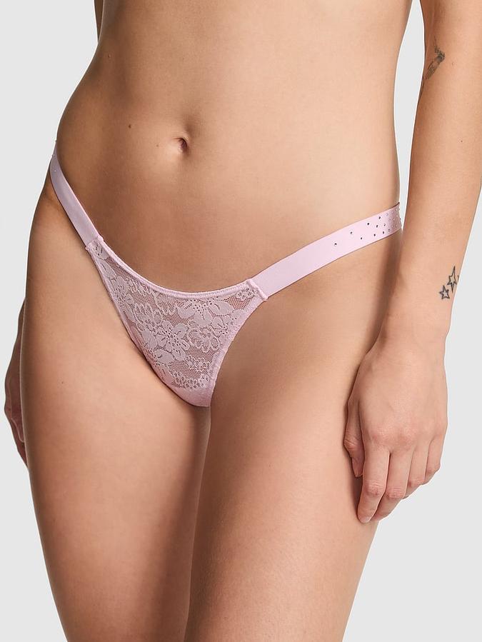Wink Bling Lace Micro Thong Panty image number 0