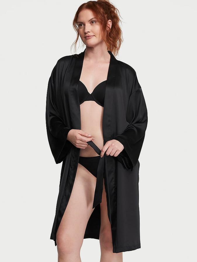 Satin Midi Robe image number 0
