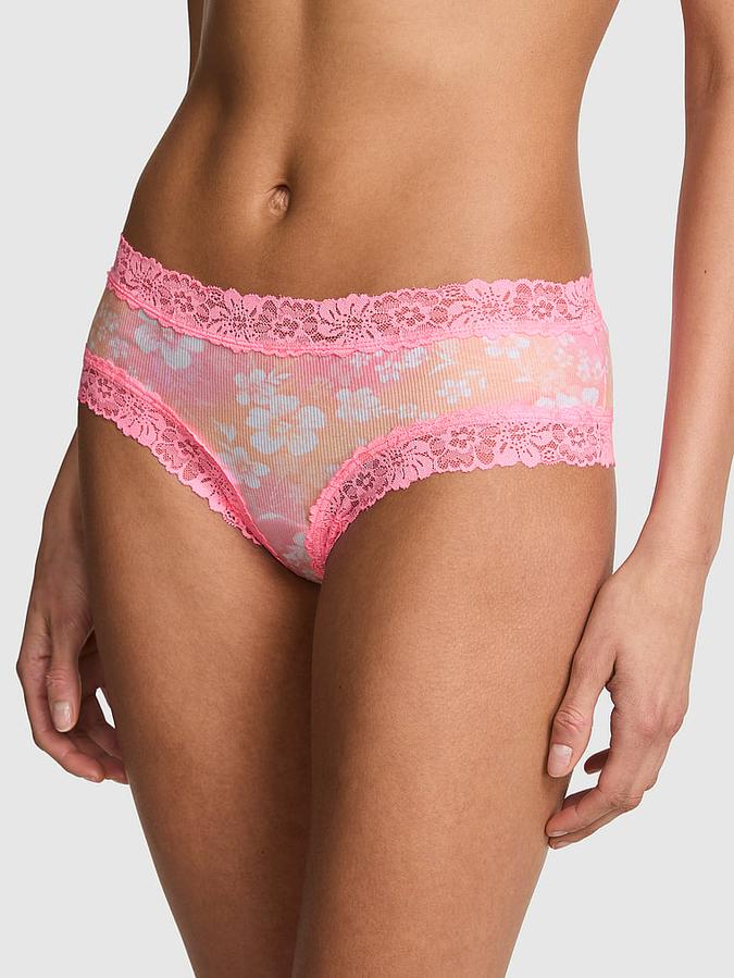 PINK Wink&trade; Lace-Trim Cheeky Panty