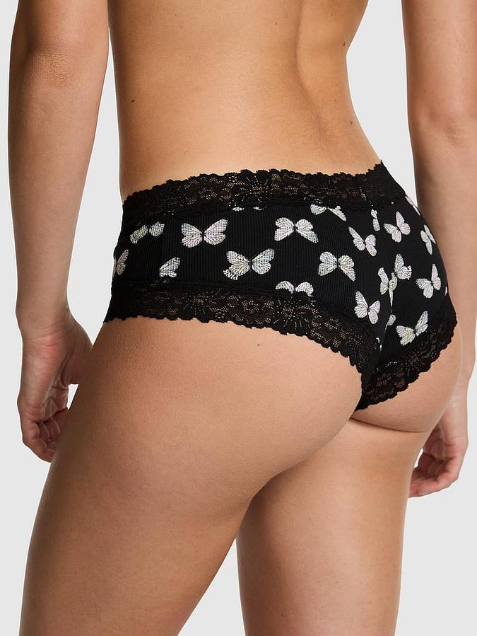 Cotton Lace Trim Cheeky Panty