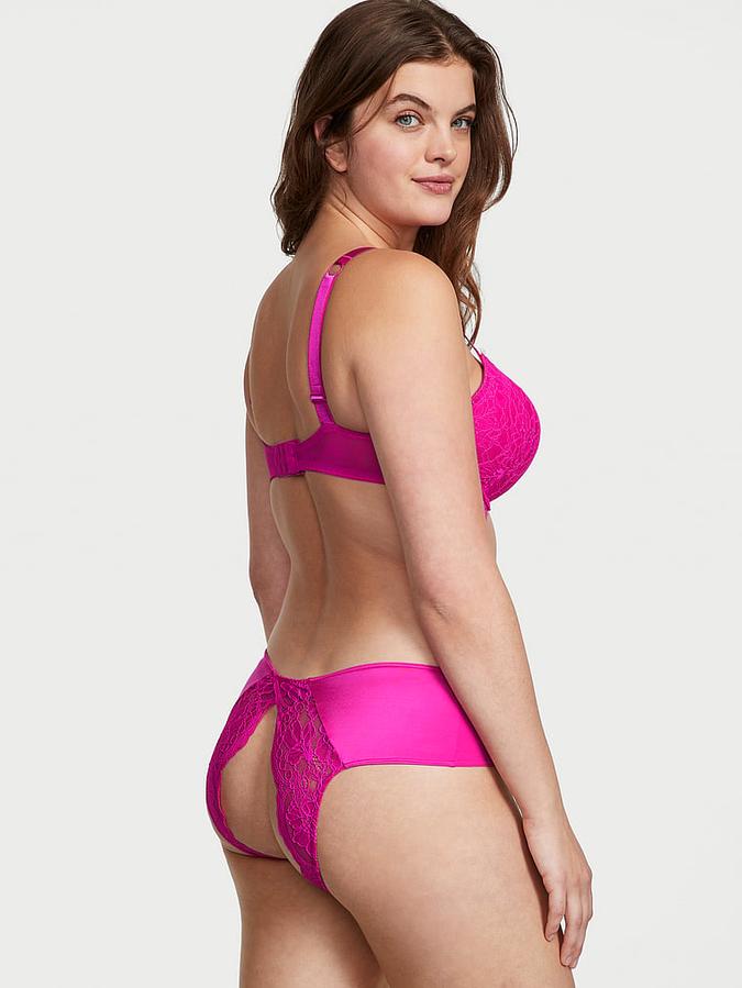 Micro Lace Crotchless Cheeky Panty