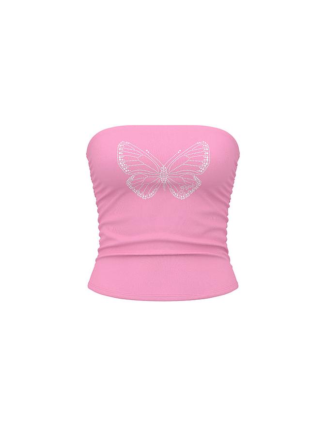 All-Day Cotton&trade; Side-Ruched Tube Top image number 2
